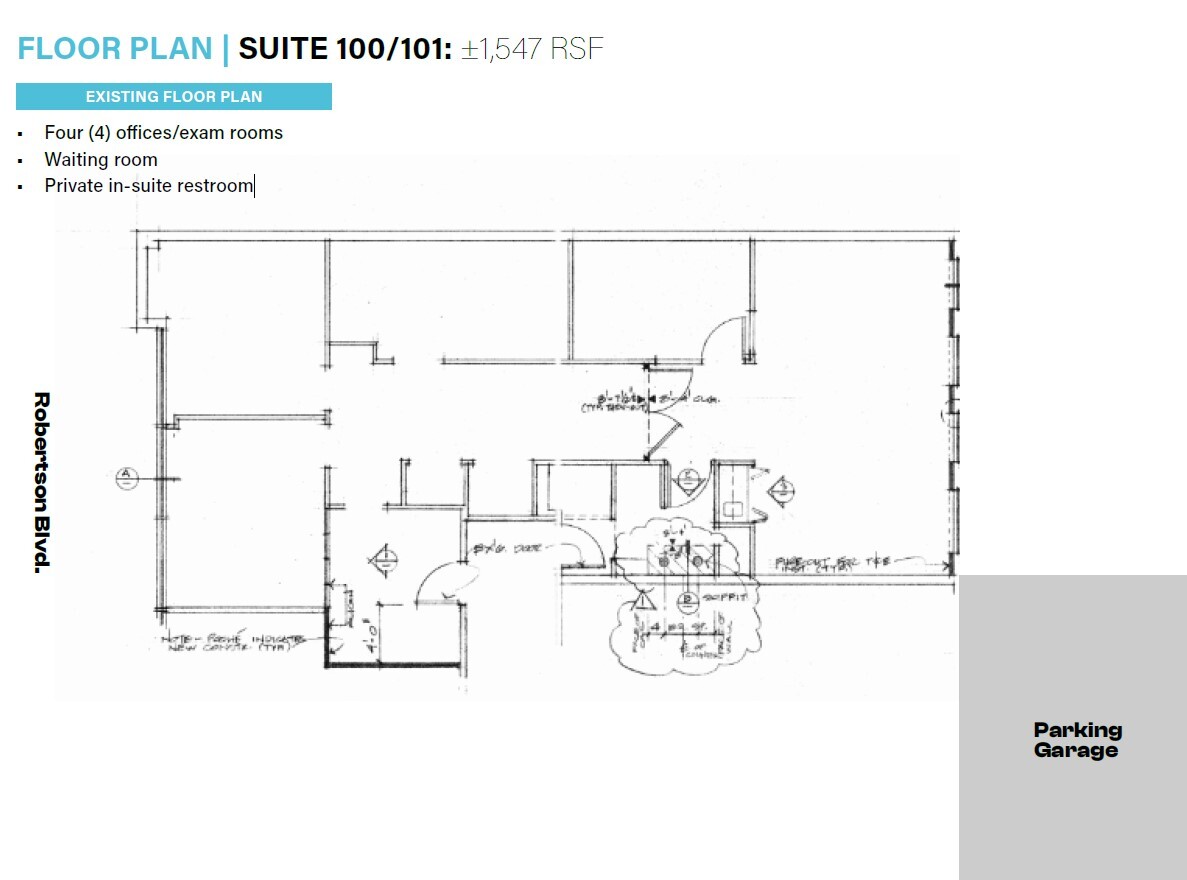 864 S Robertson Blvd, Los Angeles, CA for lease Floor Plan- Image 1 of 1