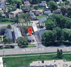 659 W Maple Rd, Clawson, MI - Aerial  map view
