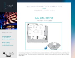 100 SE 2nd St, Miami, FL for lease Site Plan- Image 1 of 1