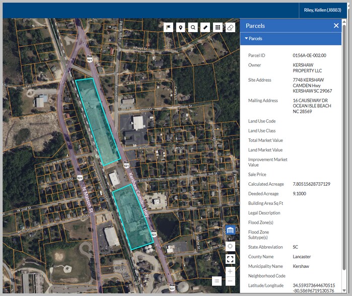 Industrial Land - 7.6 Acres - On Rail - With Separate 1.85 Acre HI Parcel Included, Kershaw, SC for sale - Building Photo - Image 1 of 1