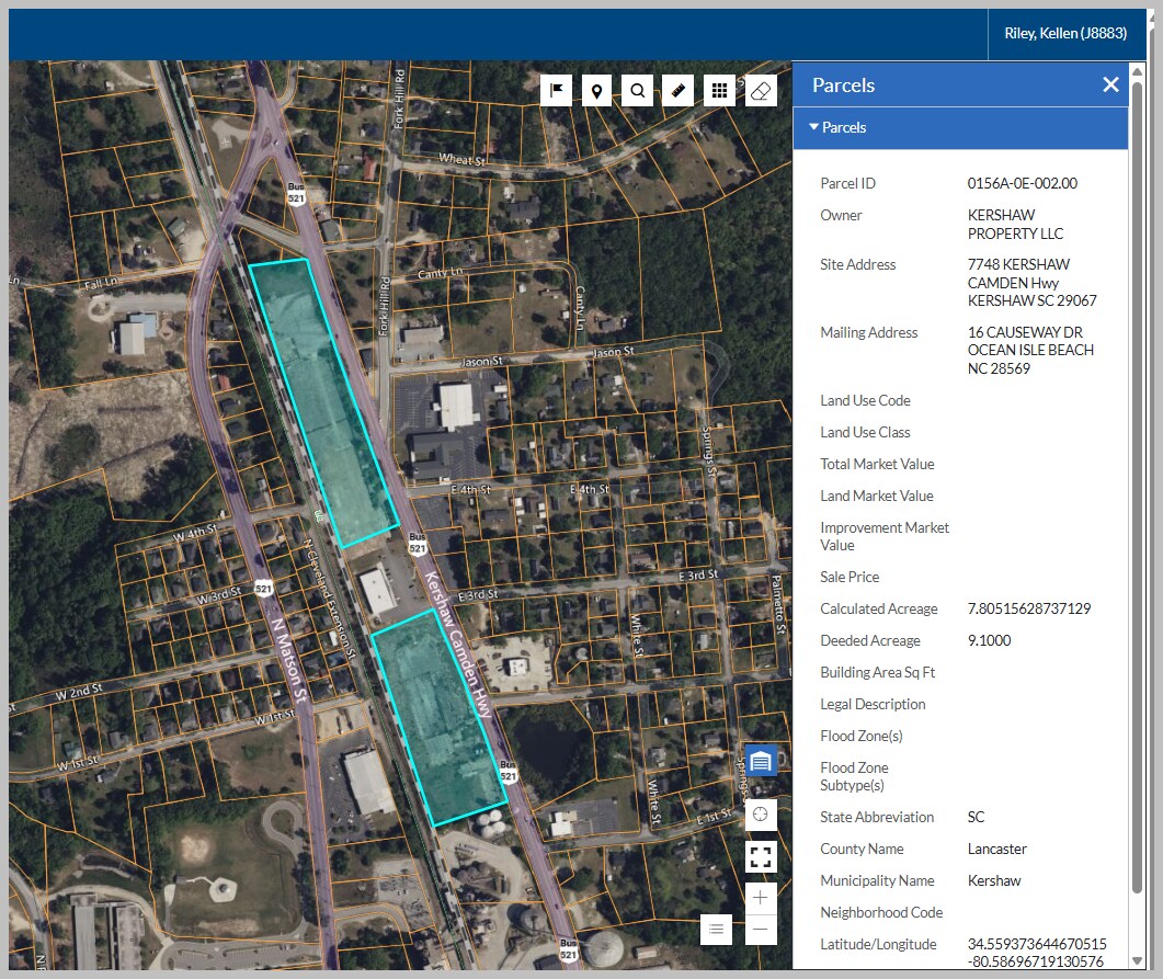 Industrial Land - 7.6 Acres - On Rail - With Separate 1.85 Acre HI Parcel Included, Kershaw, SC for sale Building Photo- Image 1 of 1