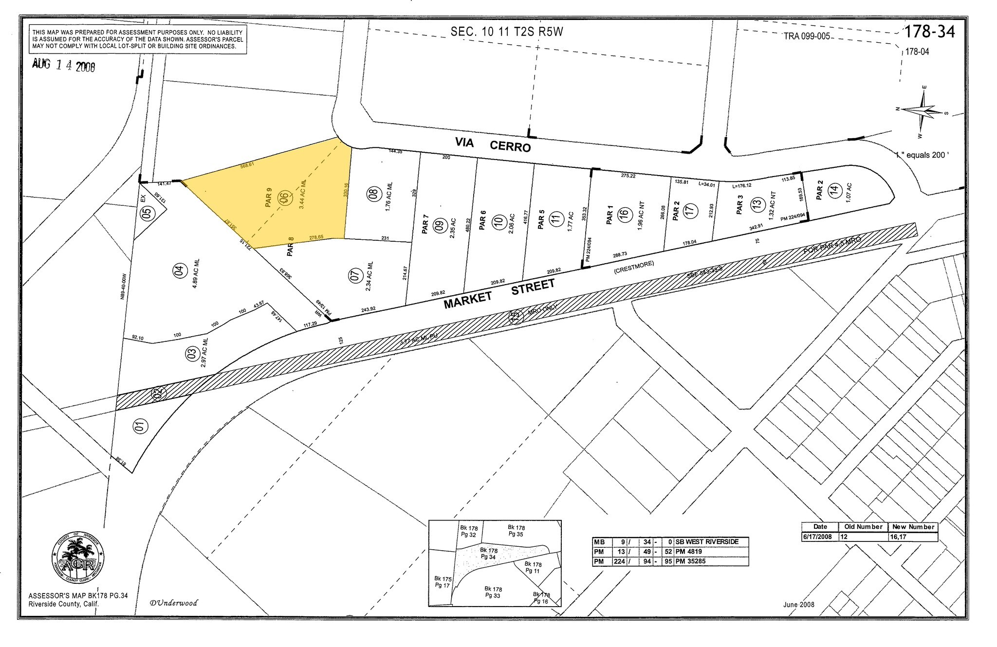 2225 Via Cerro Rd, Riverside, CA for sale Plat Map- Image 1 of 1