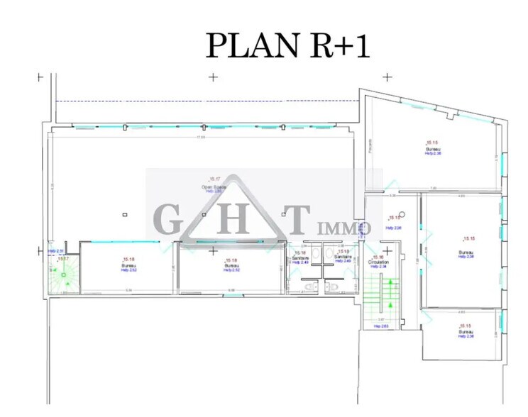 Office in Nanterre for lease - Floor Plan - Image 1 of 1