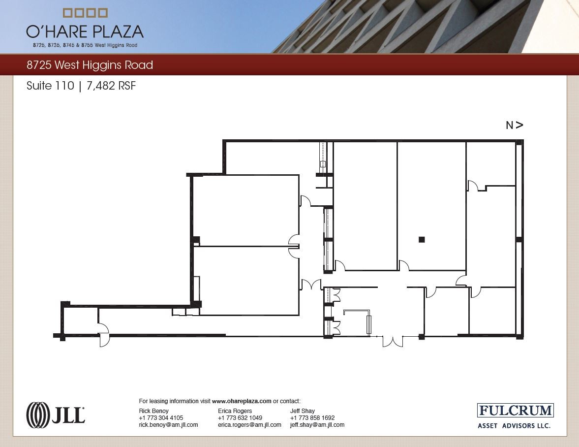 8725 W Higgins Rd, Chicago, IL for lease Floor Plan- Image 1 of 1