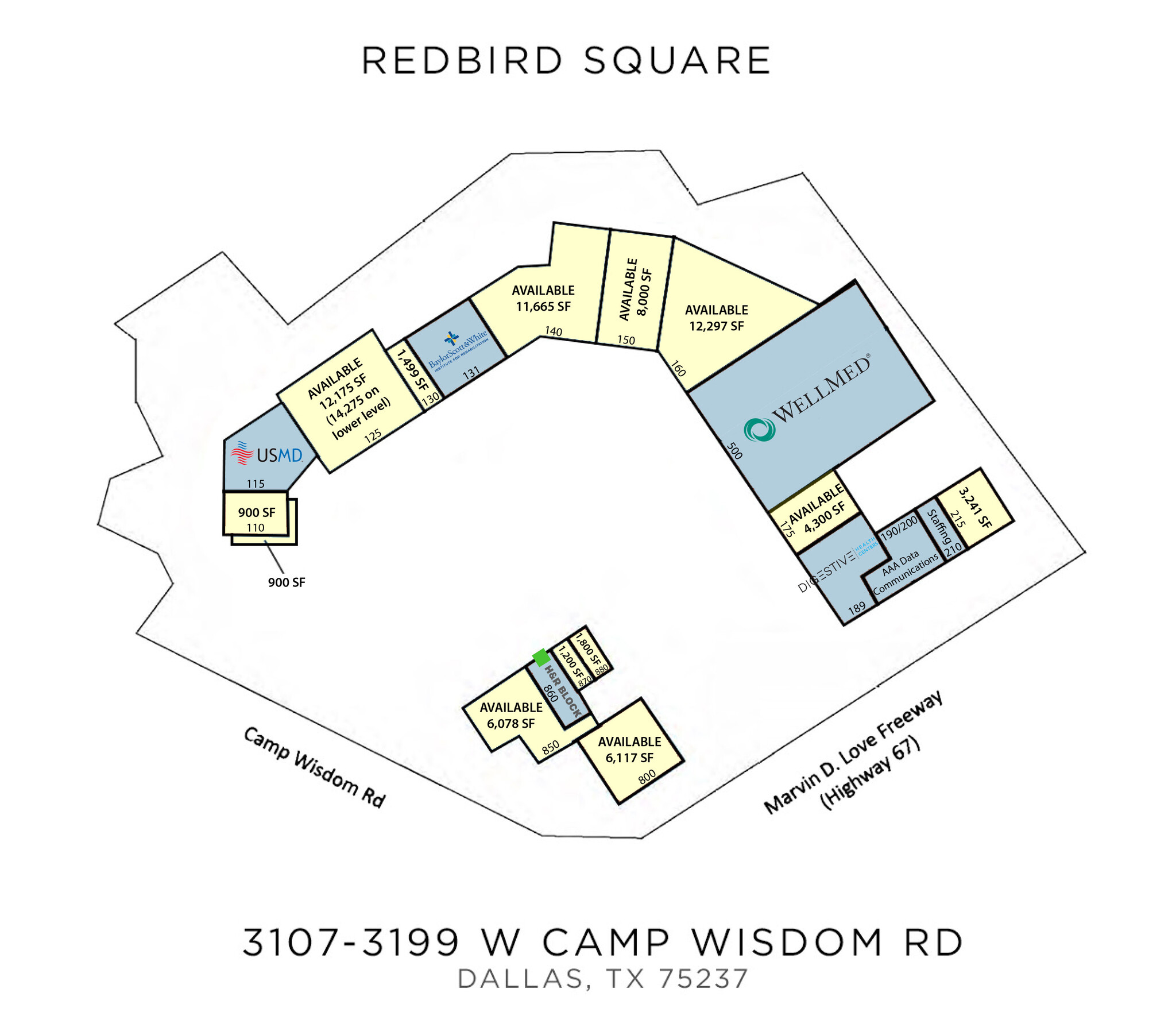 3107 W Camp Wisdom Rd, Dallas, TX for lease Site Plan- Image 1 of 1