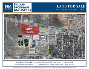 SWC N Hays, Clyde, TX - aerial  map view - Image1