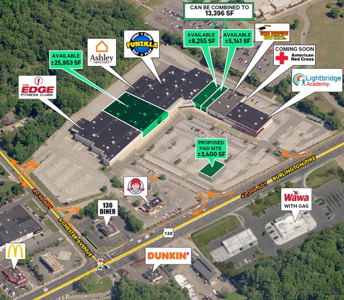 5011 US Highway 130, Delran, NJ for lease - Aerial - Image 1 of 3