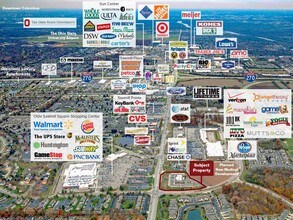 7705-7721 Sawmill Rd, Dublin, OH - AERIAL  map view - Image1