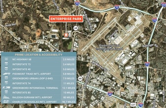 657 Brigham Rd, Greensboro, NC - AERIAL map view