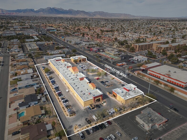 5181-5191 W Charleston Blvd, Las Vegas, NV for lease - Aerial - Image 2 of 6