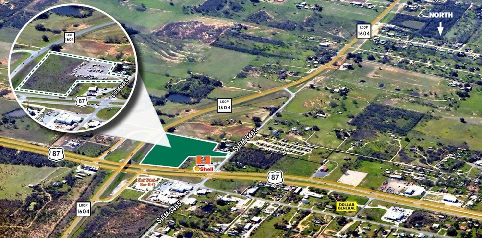 12198 US Highway 87 East At Loop 1604, Adkins, TX for sale - Primary Photo - Image 1 of 4