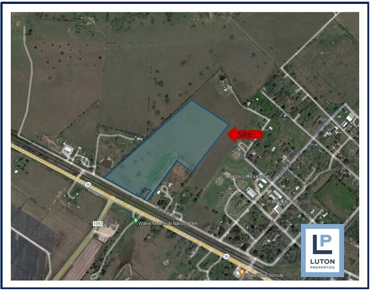 Railroad Street, Wallis, TX for sale - Aerial - Image 1 of 1