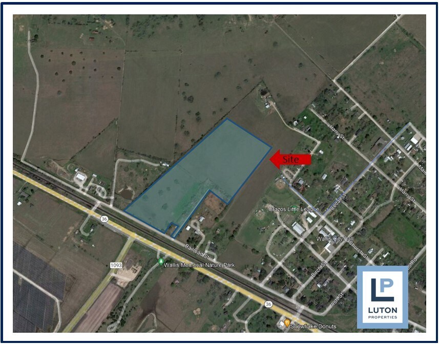 Railroad Street, Wallis, TX for sale Aerial- Image 1 of 1