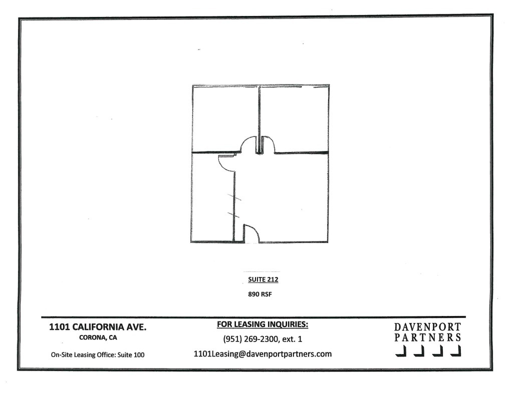 1101 California Ave, Corona, CA for lease Floor Plan- Image 1 of 1