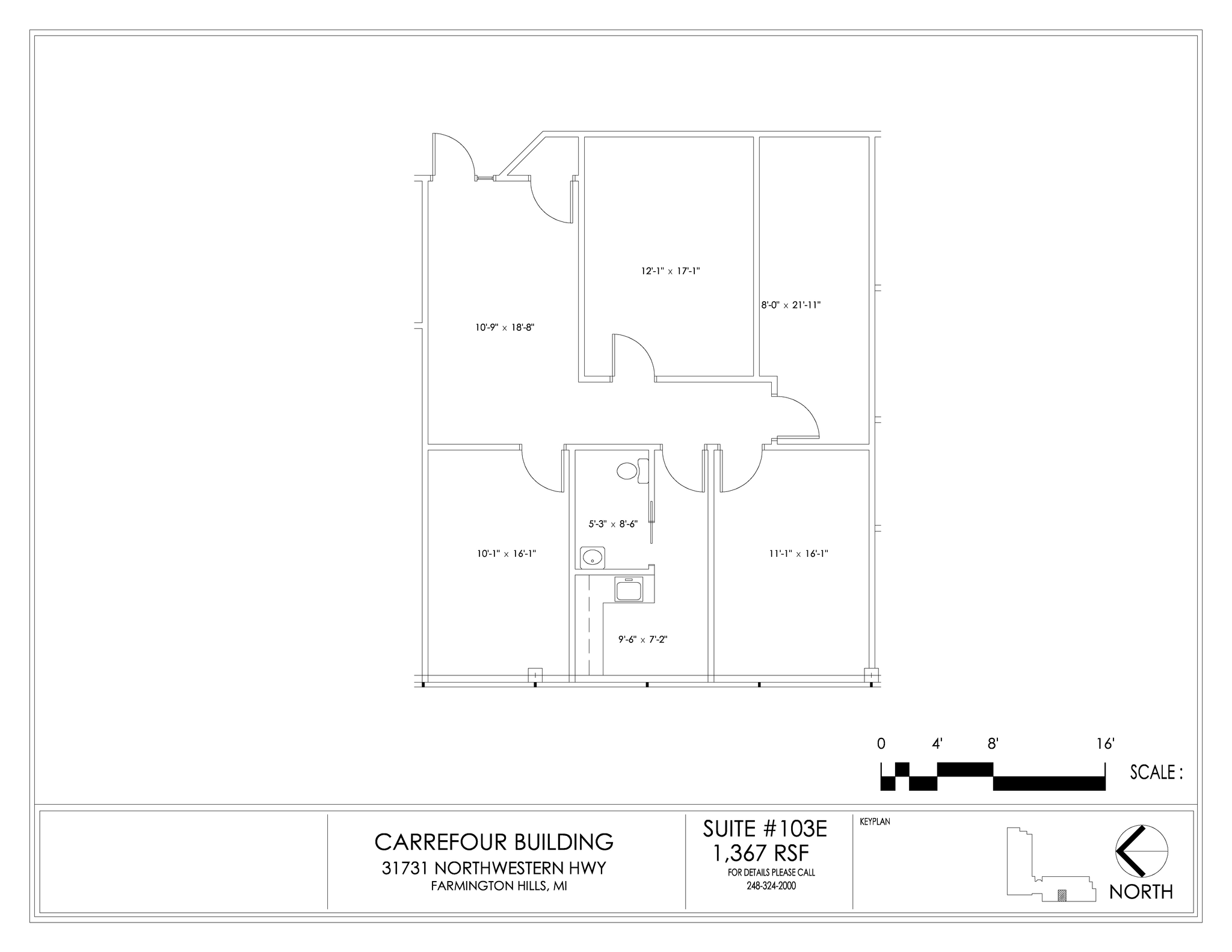 31731 Northwestern Hwy, Farmington Hills, MI for lease Floor Plan- Image 1 of 2