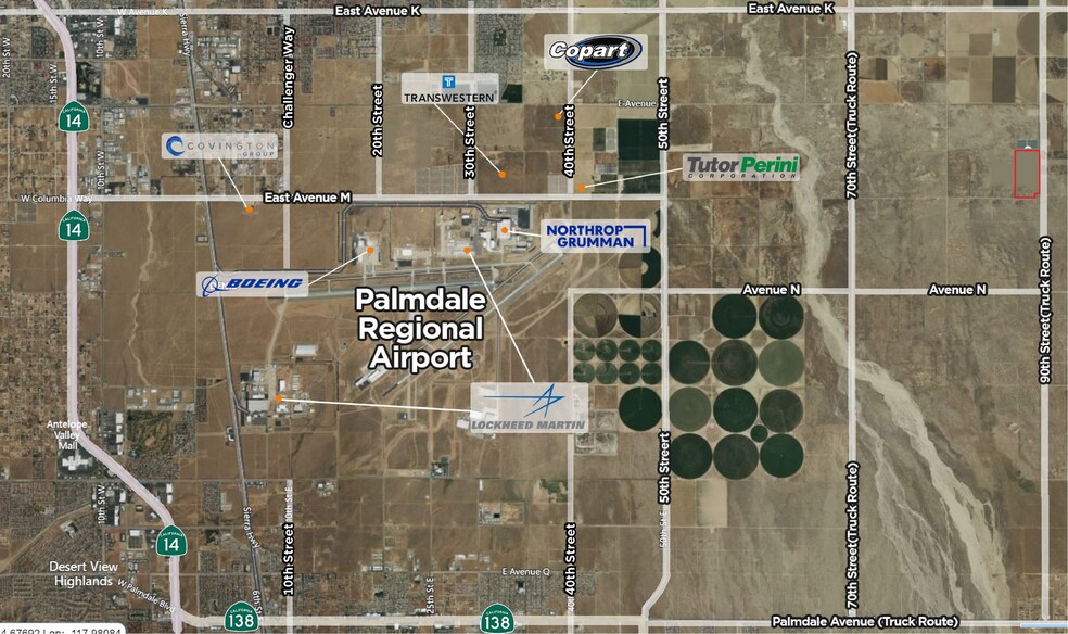 90th Street East, Palmdale, CA for sale - Aerial - Image 1 of 1