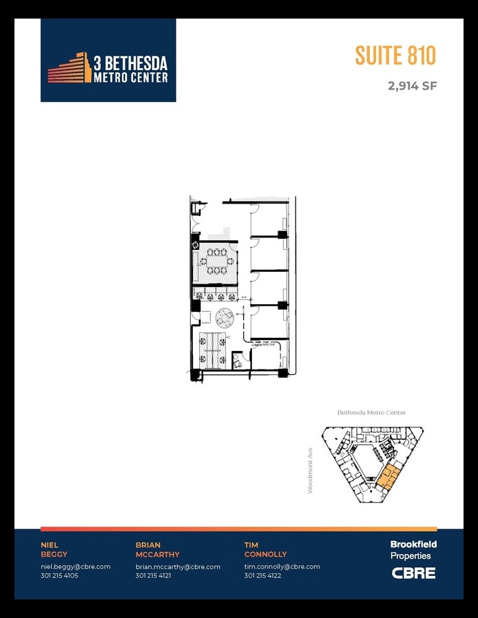 3 Bethesda Metro Center, Bethesda, MD for lease Floor Plan- Image 1 of 1