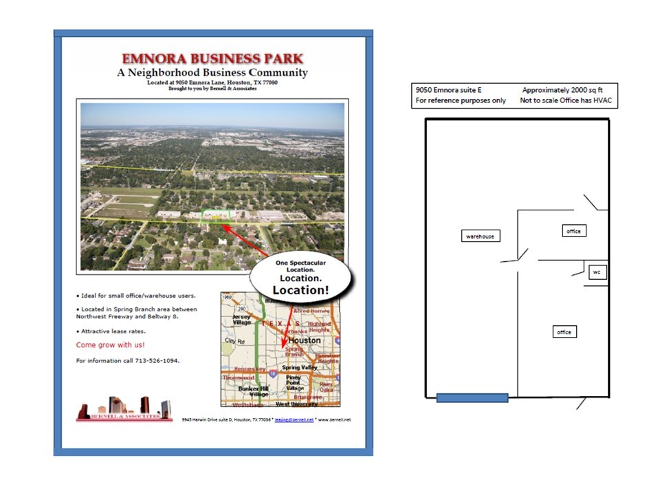 9050 Emnora Ln, Houston, TX for lease Floor Plan- Image 1 of 3