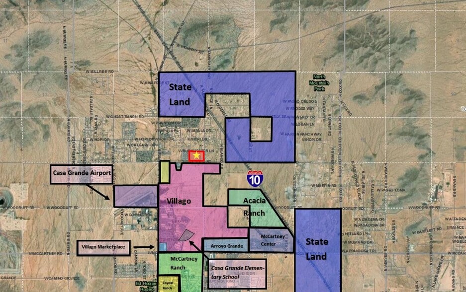 1101 Val Vista Boulevard, Casa Grande, AZ for sale - Aerial - Image 3 of 4