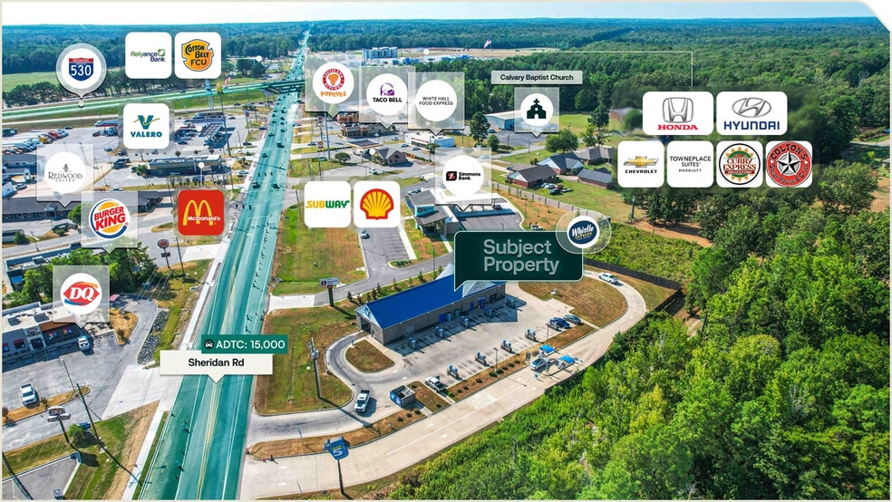 7801 Sheridan Rd, White Hall, AR for sale - Aerial - Image 2 of 3