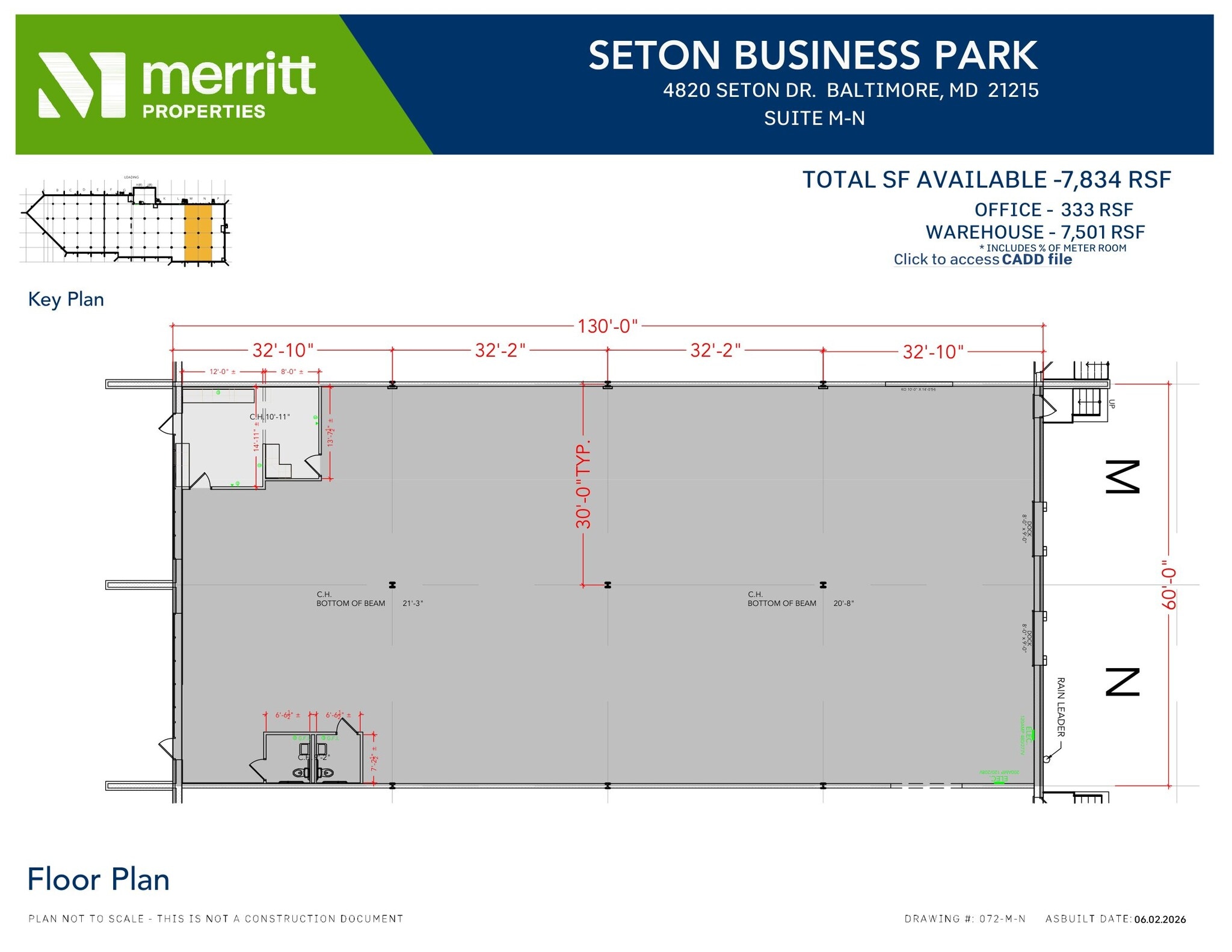 4820 Seton Dr, Baltimore, MD for lease Floor Plan- Image 1 of 2