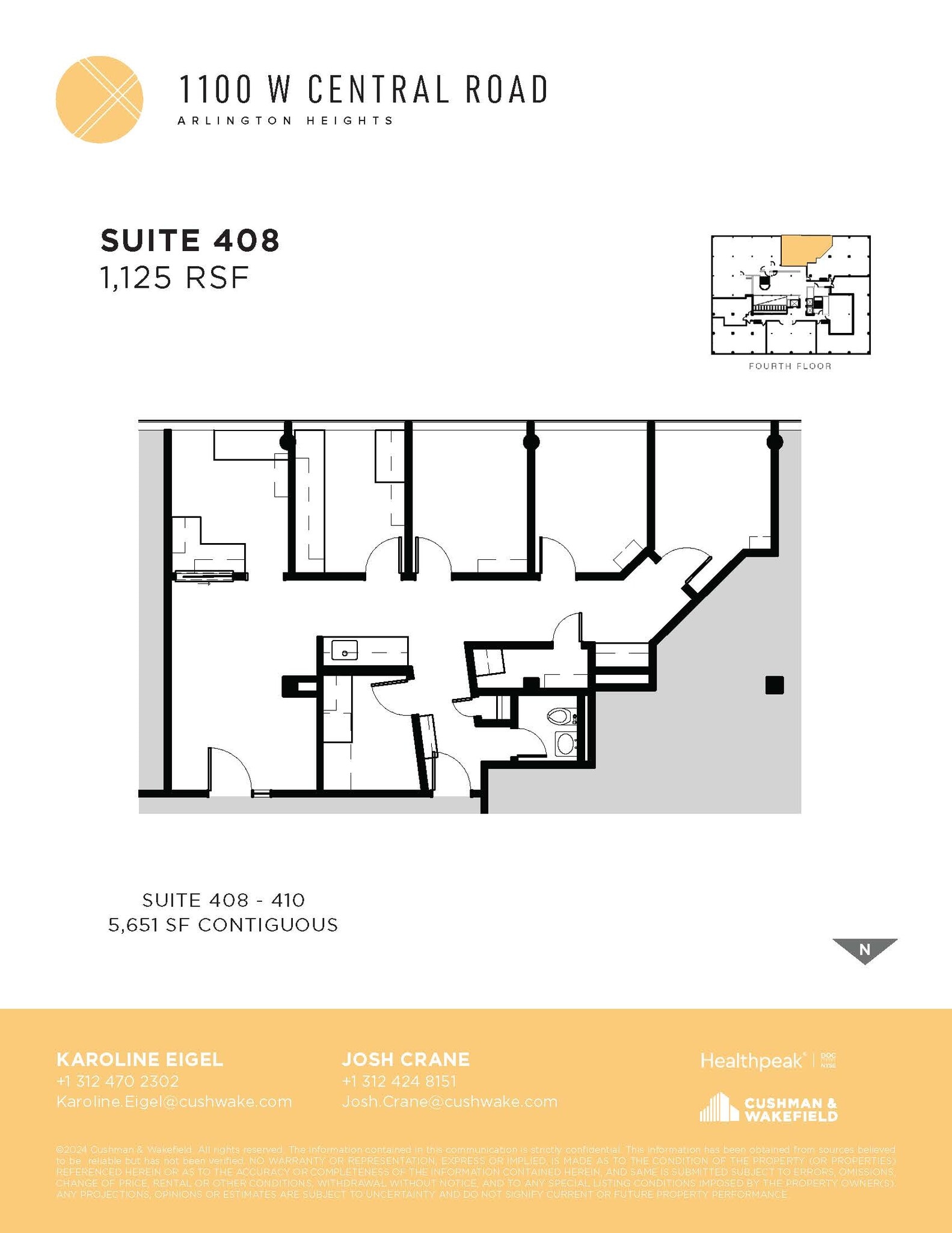 1100 W Central Rd, Arlington Heights, IL for lease Floor Plan- Image 1 of 2