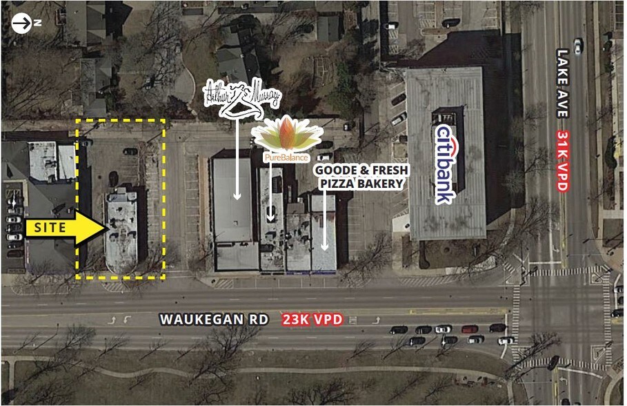 1320 Waukegan Rd, Glenview, IL for sale - Aerial - Image 1 of 1