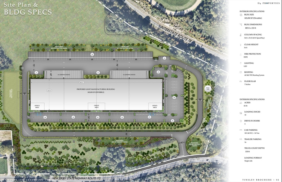 717 State Route 173, Greenwich Township, NJ for lease - Site Plan - Image 3 of 5