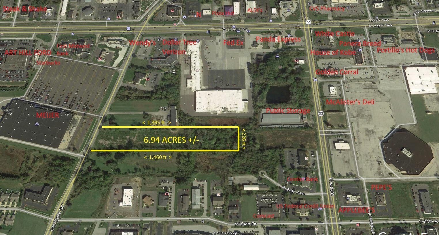 8269 Merrillville Rd, Merrillville, IN 46410 6.94 Acre Commercial