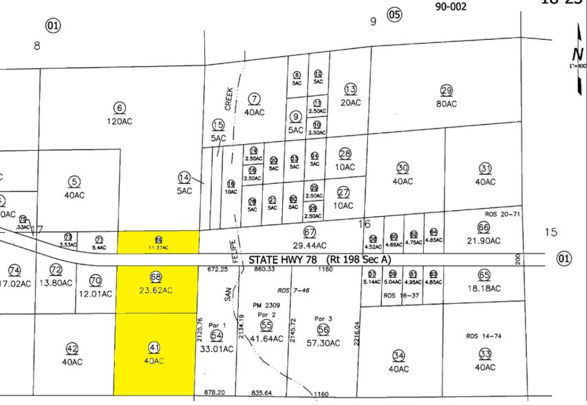 41 Highway 78, Borrego Springs, CA for sale - Plat Map - Image 3 of 3