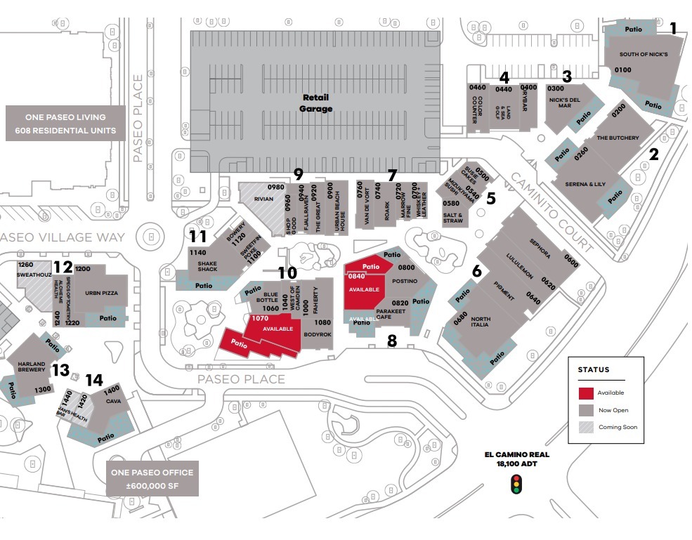 El Camino Real @ Del Mar Heights Road, San Diego, CA for lease Site Plan- Image 1 of 1