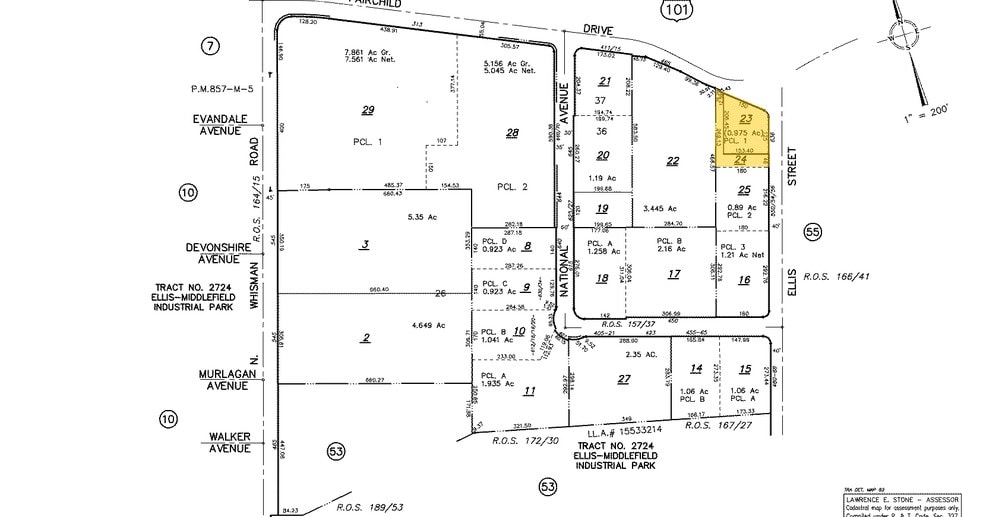 636 Ellis St, Mountain View, CA for lease - Plat Map - Image 2 of 5
