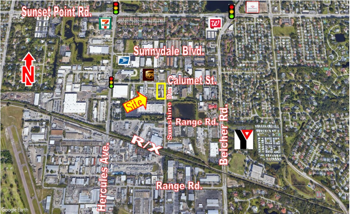 2073 & 2079 Calumet St, Clearwater, FL for lease Aerial- Image 1 of 2