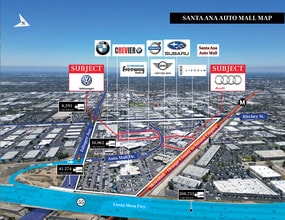 1425 Auto Mall Dr, Santa Ana, CA - AERIAL  map view