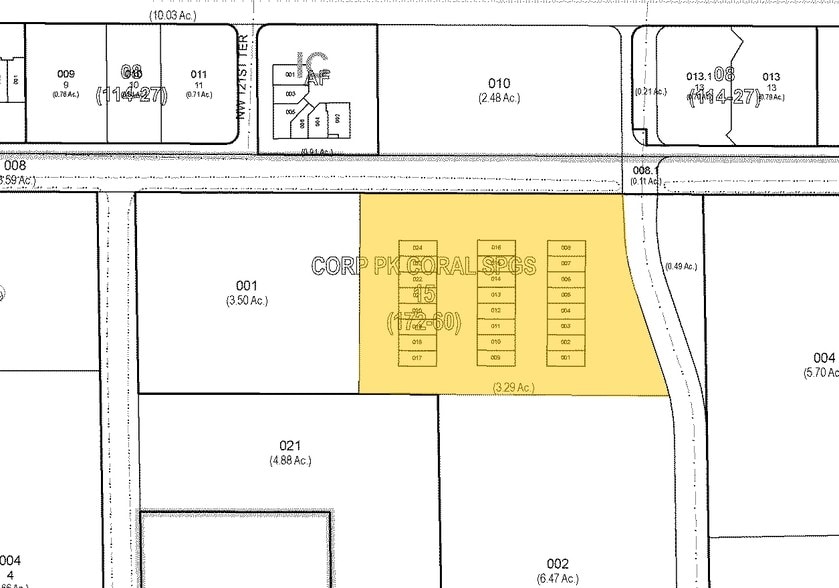 4300-4314 NW 120th Ave, Coral Springs, FL for lease - Plat Map - Image 3 of 5