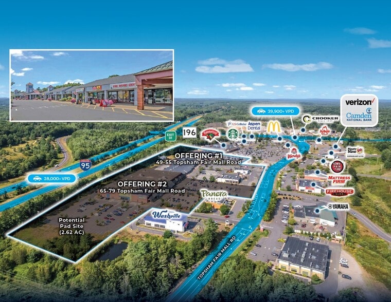 49-55 Topsham Fair Mall Rd, Topsham, ME for sale - Building Photo - Image 1 of 7