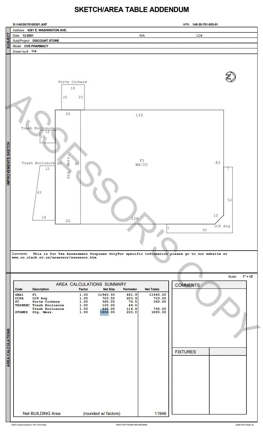 4391 E Washington Ave, Las Vegas, NV for lease Floor Plan- Image 1 of 1