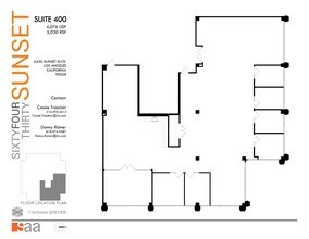 6430 W Sunset Blvd, Los Angeles, CA for lease Floor Plan- Image 1 of 1