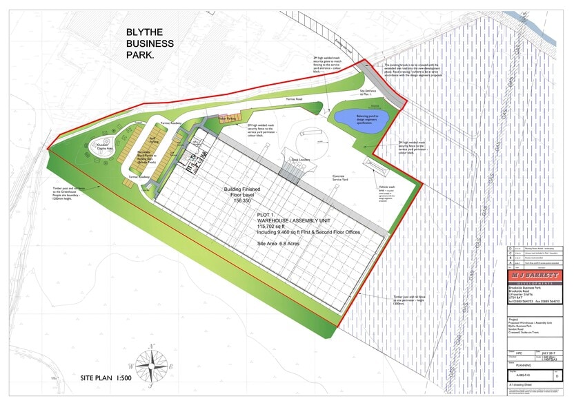 Blythe Business Park, Sandon Road, Stoke On Trent for lease - Site Plan - Image 3 of 3