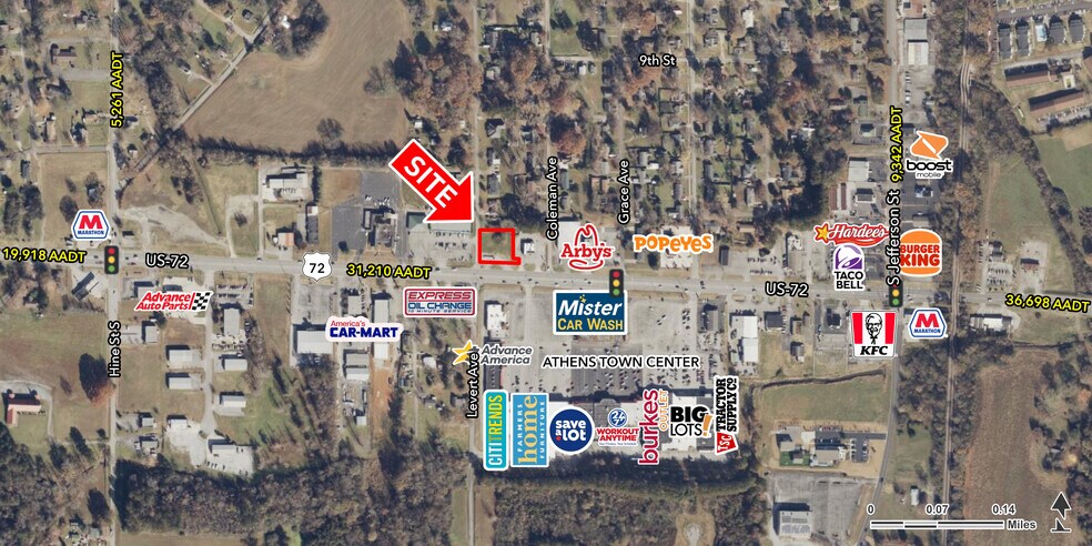 US Highway 72 & Levert ave, Athens, AL for sale - Building Photo - Image 1 of 2