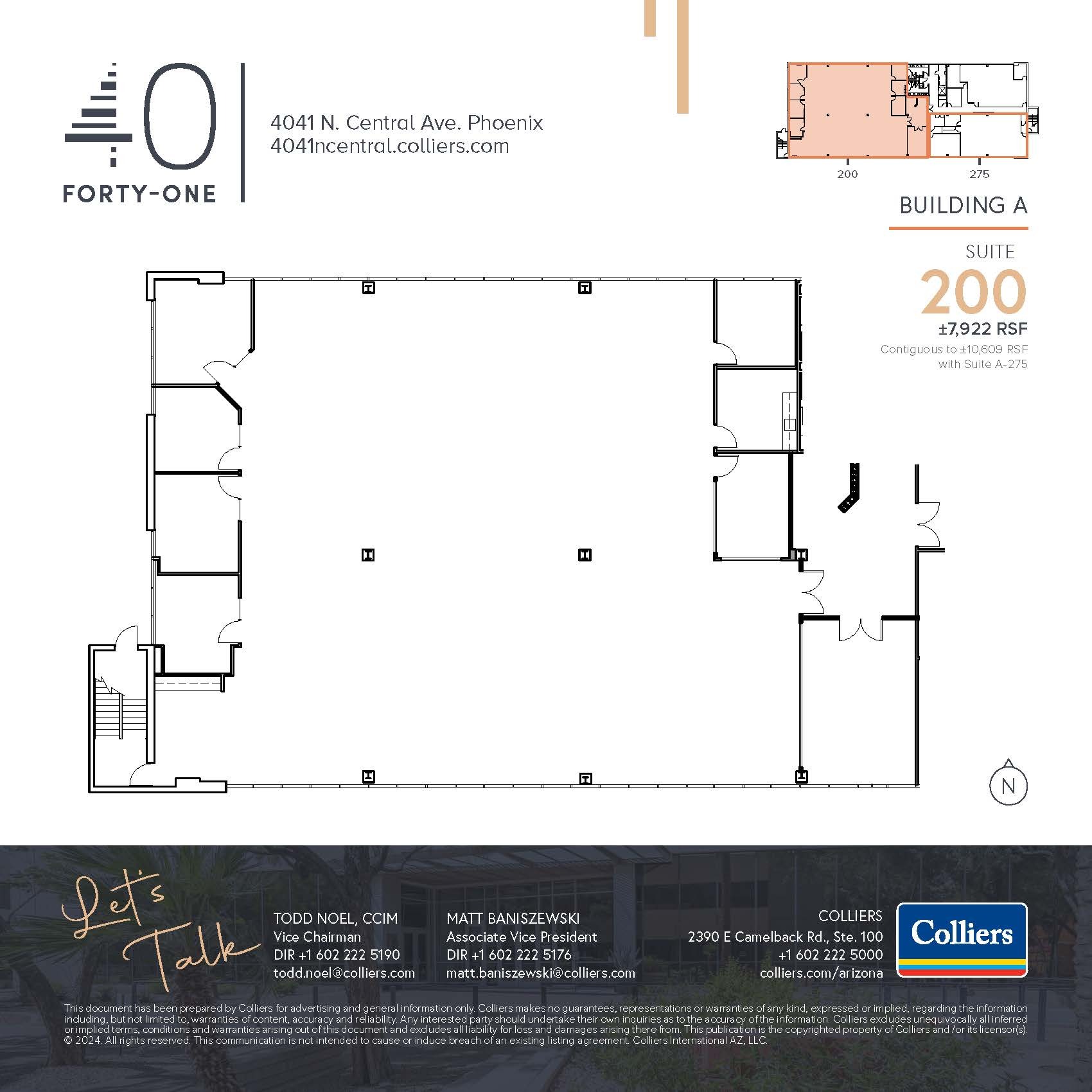 4041 N Central Ave, Phoenix, AZ for lease Floor Plan- Image 1 of 1