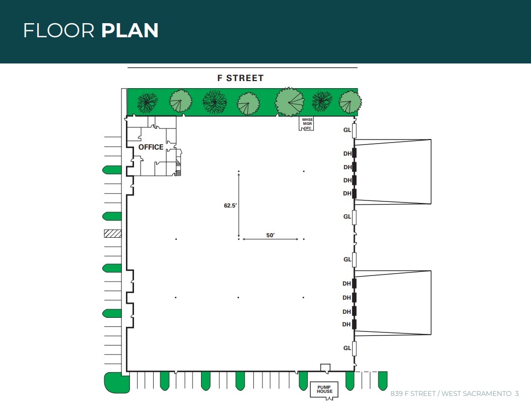 839 F St, West Sacramento, CA for lease Floor Plan- Image 1 of 3