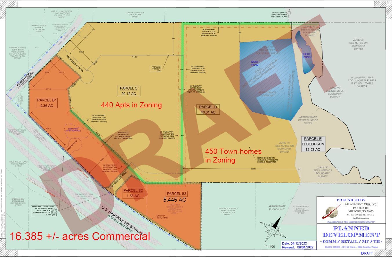 Ensign Road Hwy 287, Ennis, TX 75119 Freeway Frontage TownHome, Apt