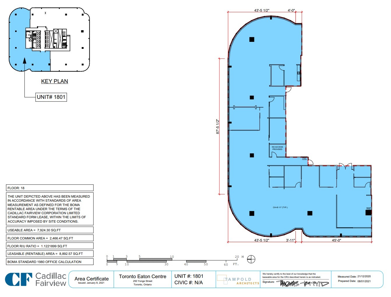 250 Yonge St, Toronto, ON for lease Floor Plan- Image 1 of 2