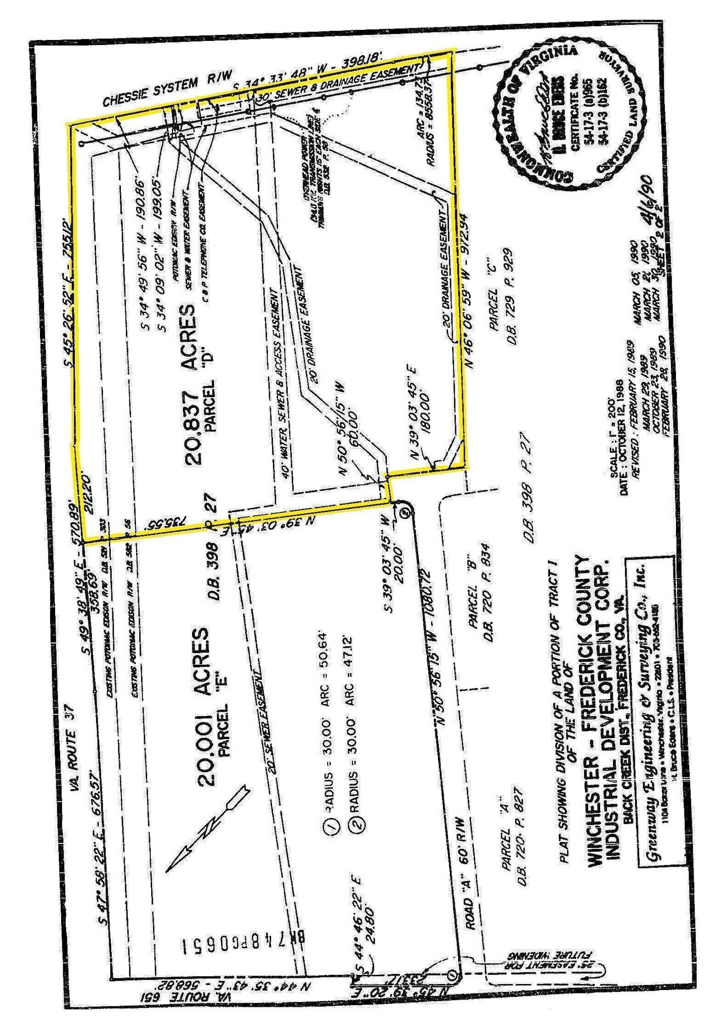 Development Ln, Winchester, VA for sale Plat Map- Image 1 of 1