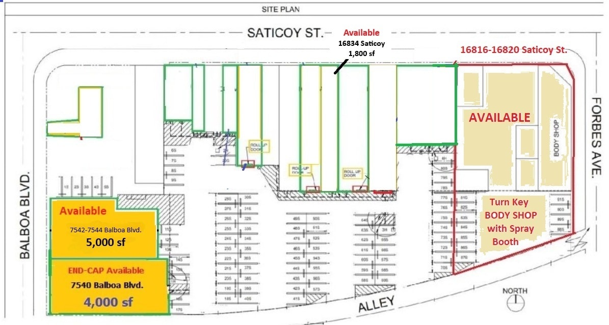 7540-7544 Balboa Blvd, Van Nuys, CA for lease Site Plan- Image 1 of 1