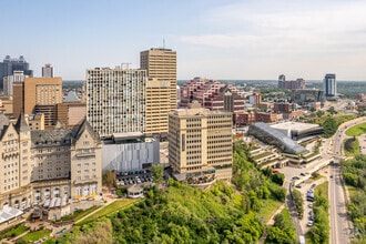 9925 Jasper Av, Edmonton, AB - AERIAL  map view - Image1