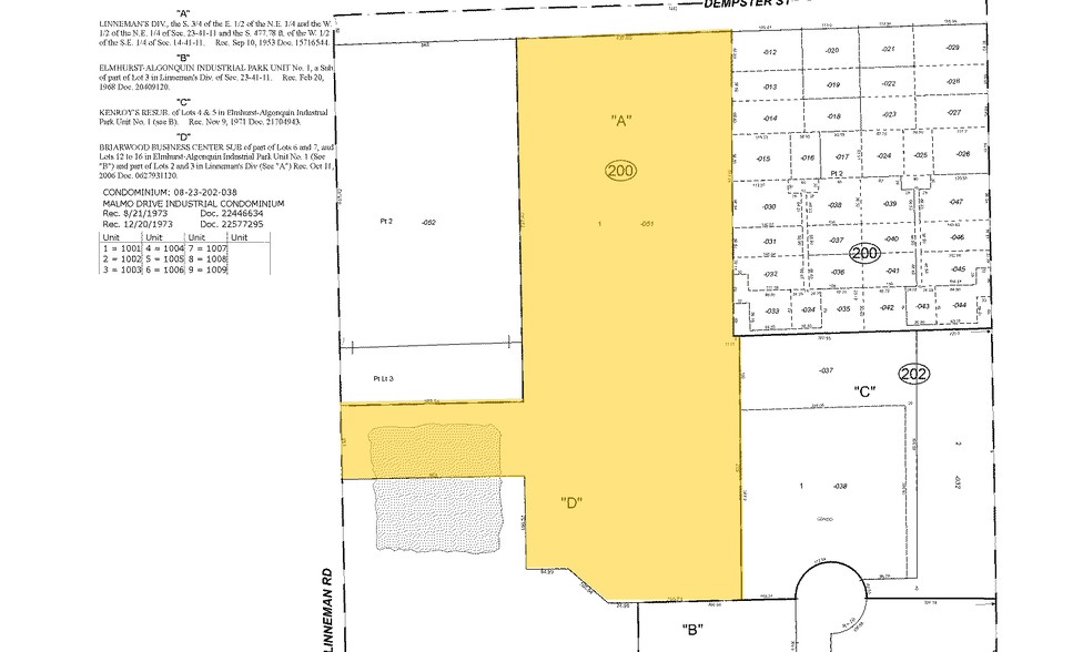 601-609 Dempster St, Mount Prospect, IL for lease - Plat Map - Image 2 of 20