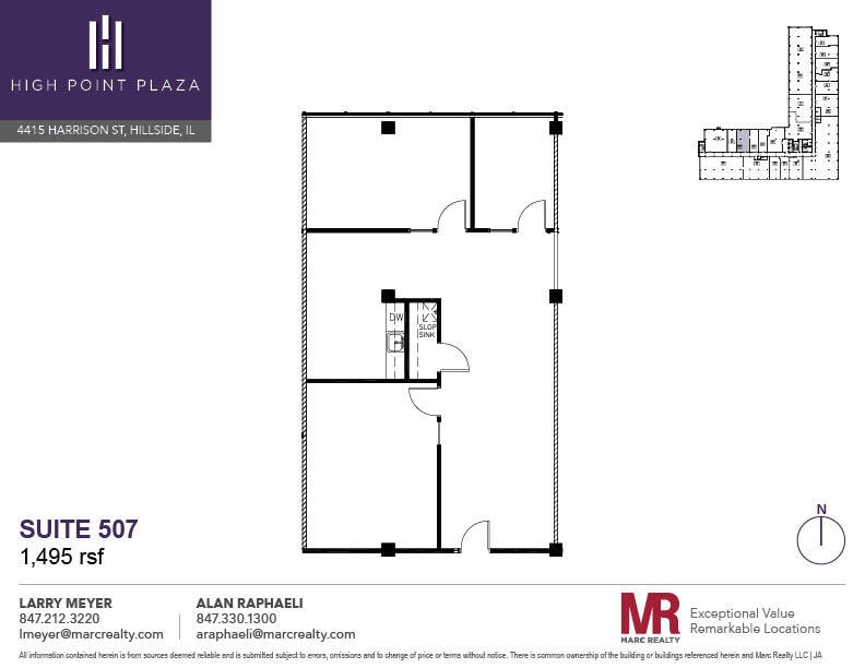 4415 W Harrison St, Hillside, IL for lease Floor Plan- Image 1 of 8