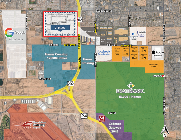 N/NWC Elliot Rd & Ellsworth Rd, Mesa, AZ for sale - Building Photo - Image 1 of 2